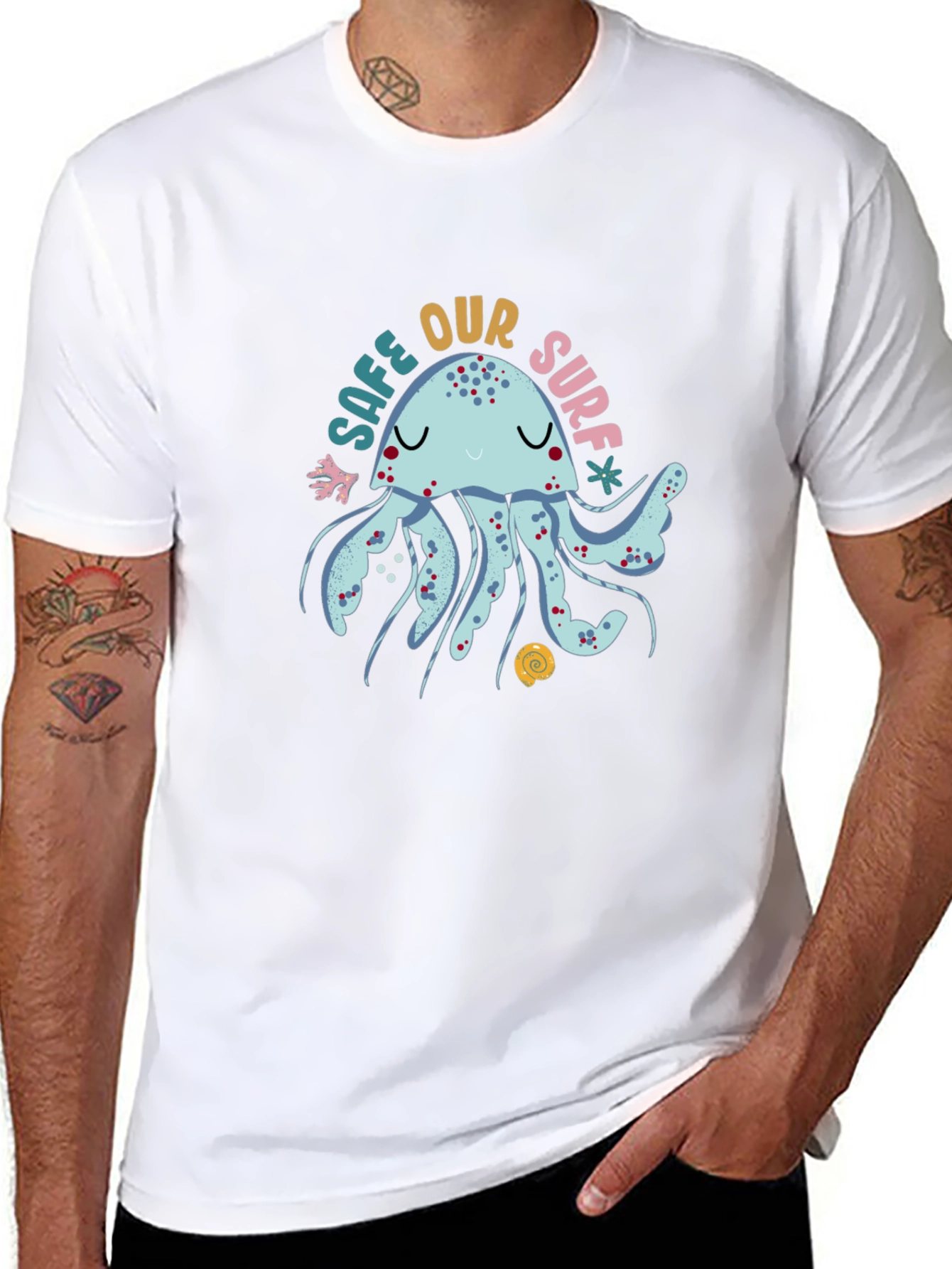 Save Our Surf Jellyfish Graphic Tee - Black