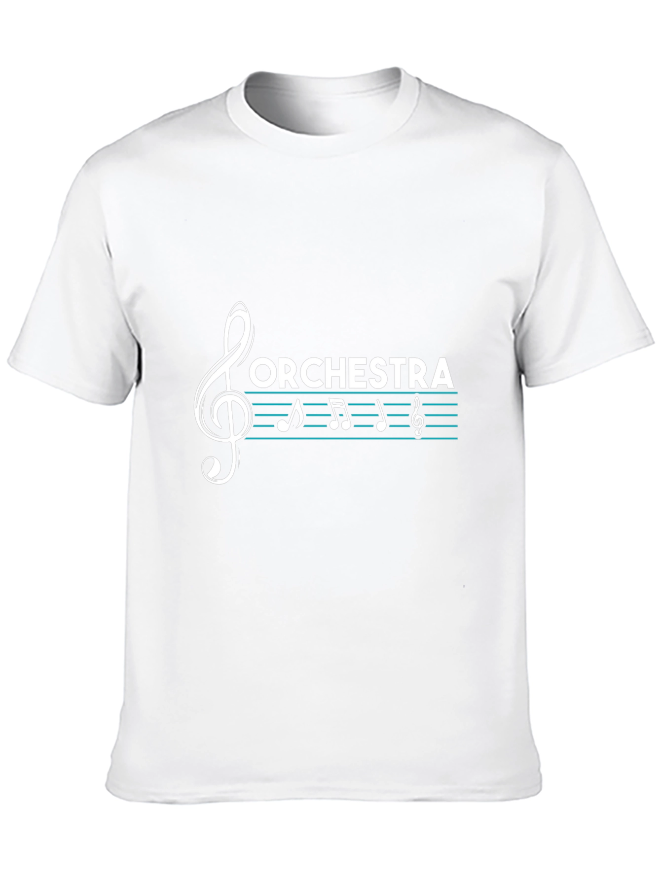 Orchestra Music Treble Clef Black T-Shirt