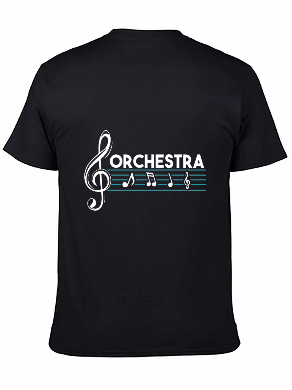 Orchestra Music Treble Clef Black T-Shirt