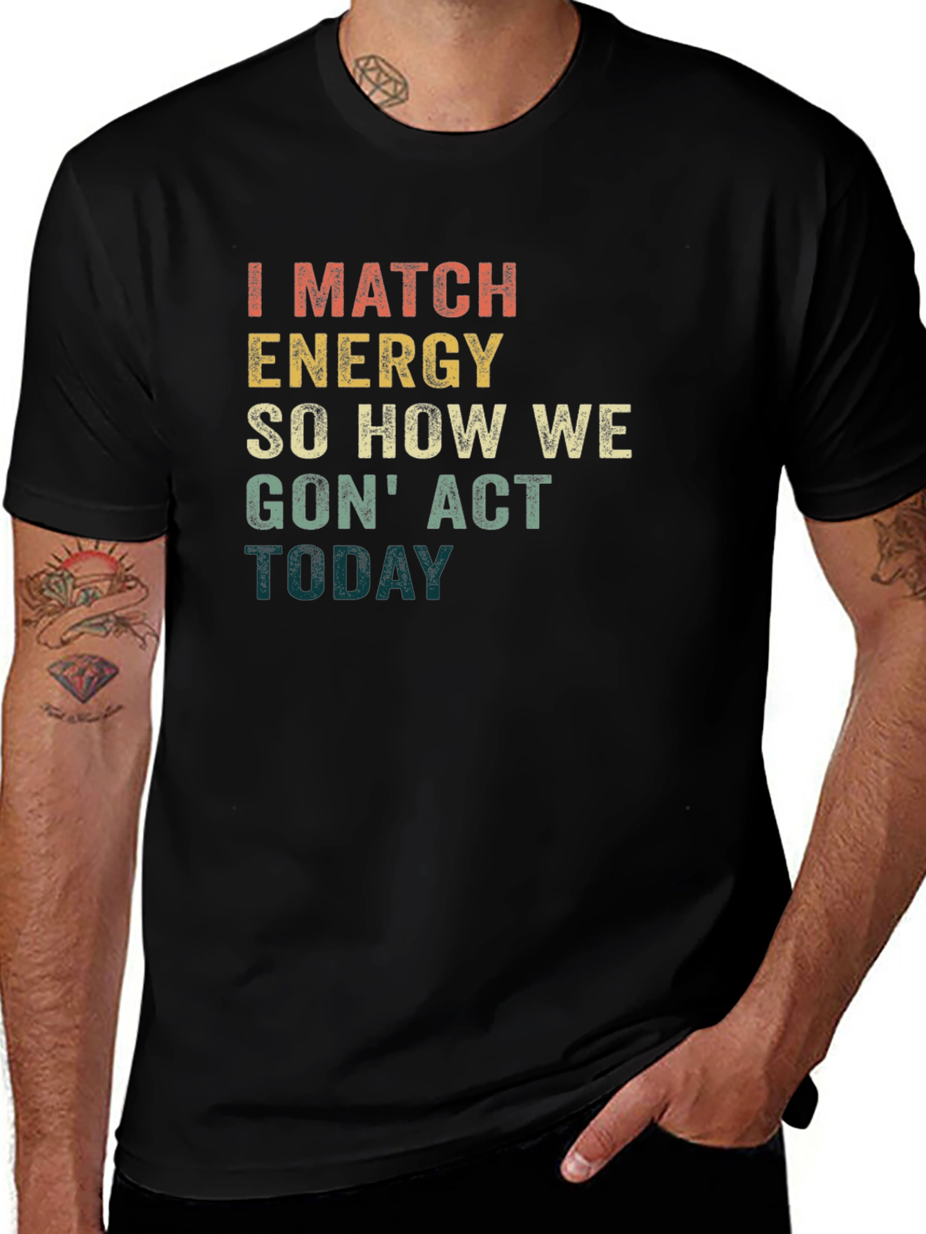 Match Energy Graphic Tee - Black Unisex