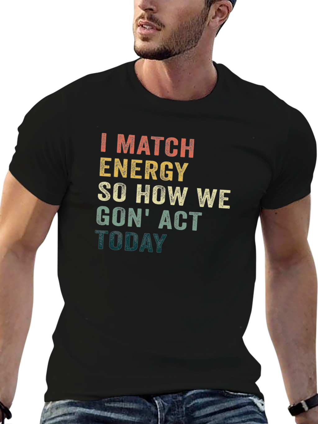 Match Energy Graphic Tee - Black Unisex