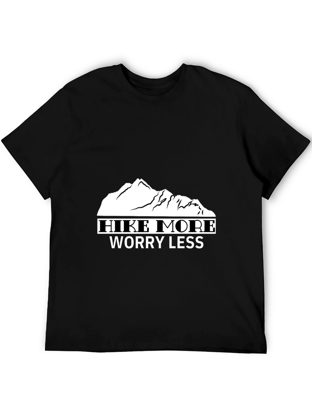 Hike More Worry Less Black T-Shirt