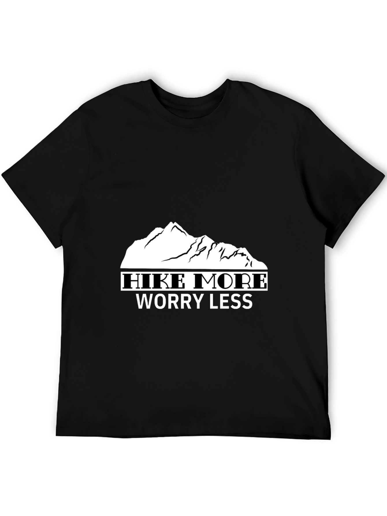 Hike More Worry Less Black T-Shirt
