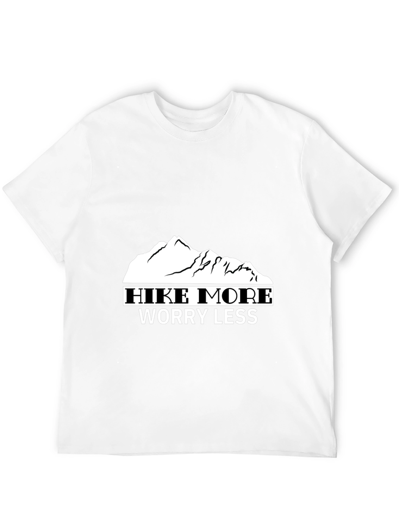 Hike More Worry Less Black T-Shirt