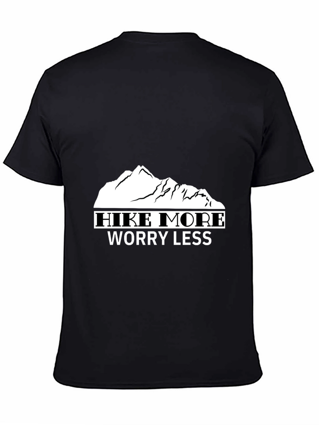 Hike More Worry Less Black T-Shirt