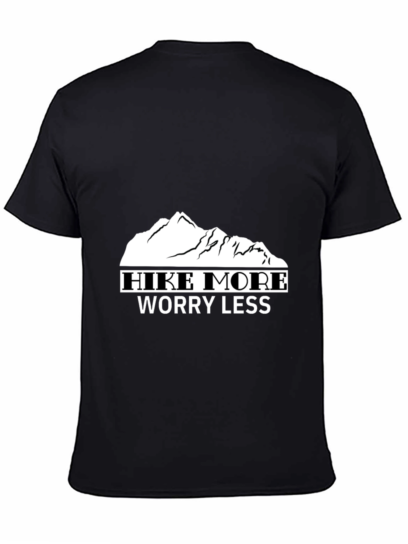 Hike More Worry Less Black T-Shirt
