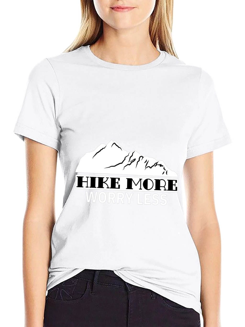 Hike More Worry Less Black T-Shirt