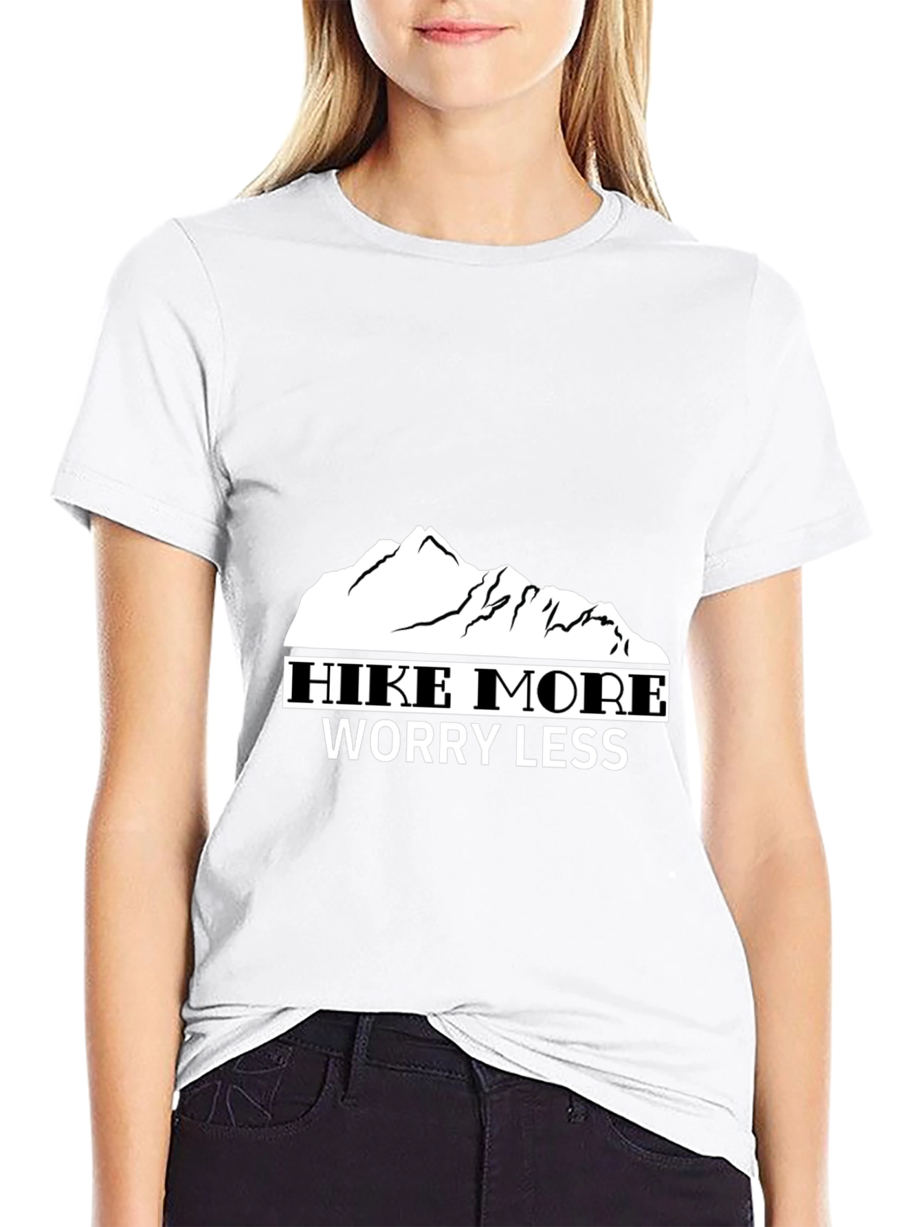 Hike More Worry Less Black T-Shirt
