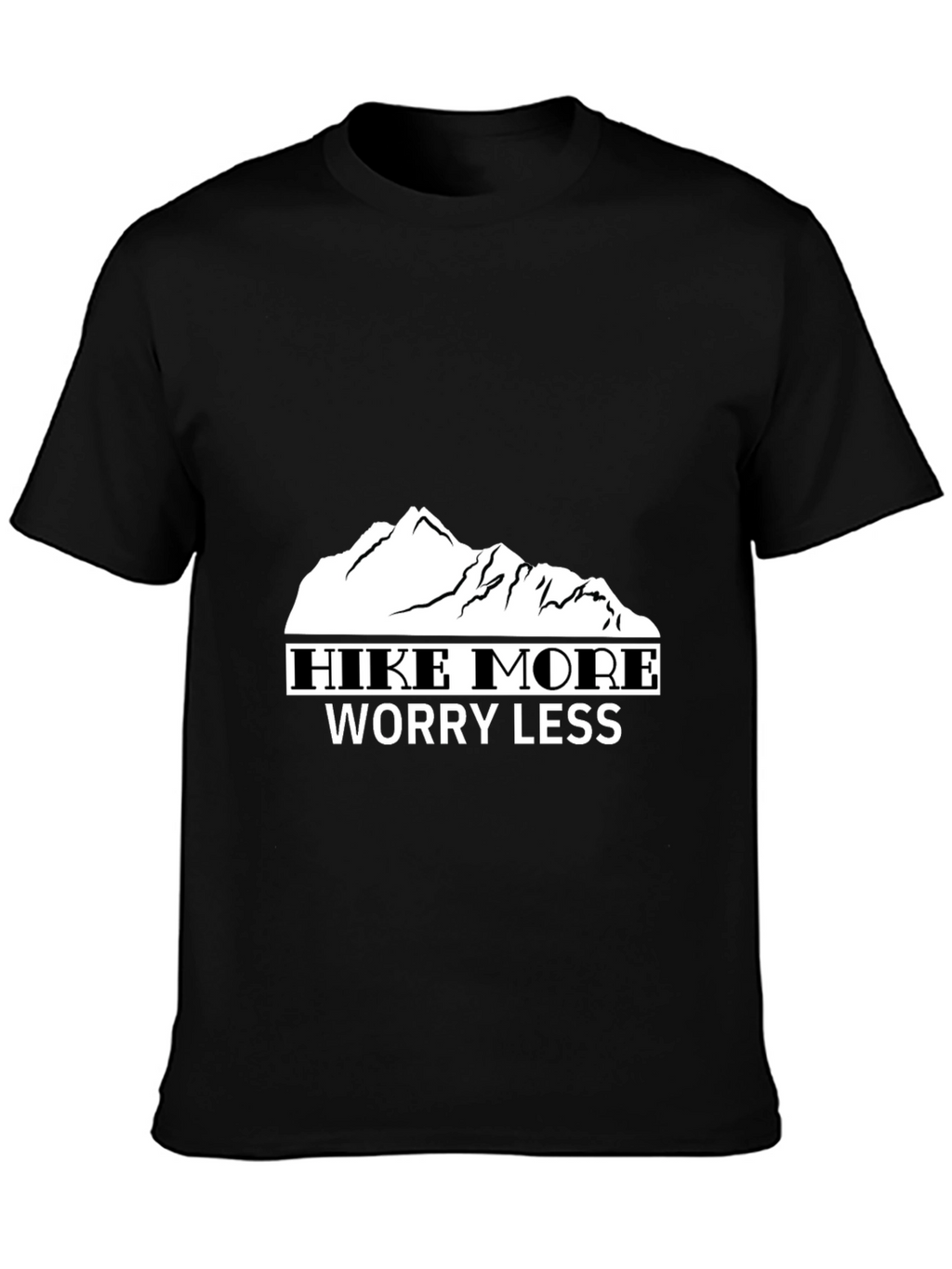 Hike More Worry Less Black T-Shirt