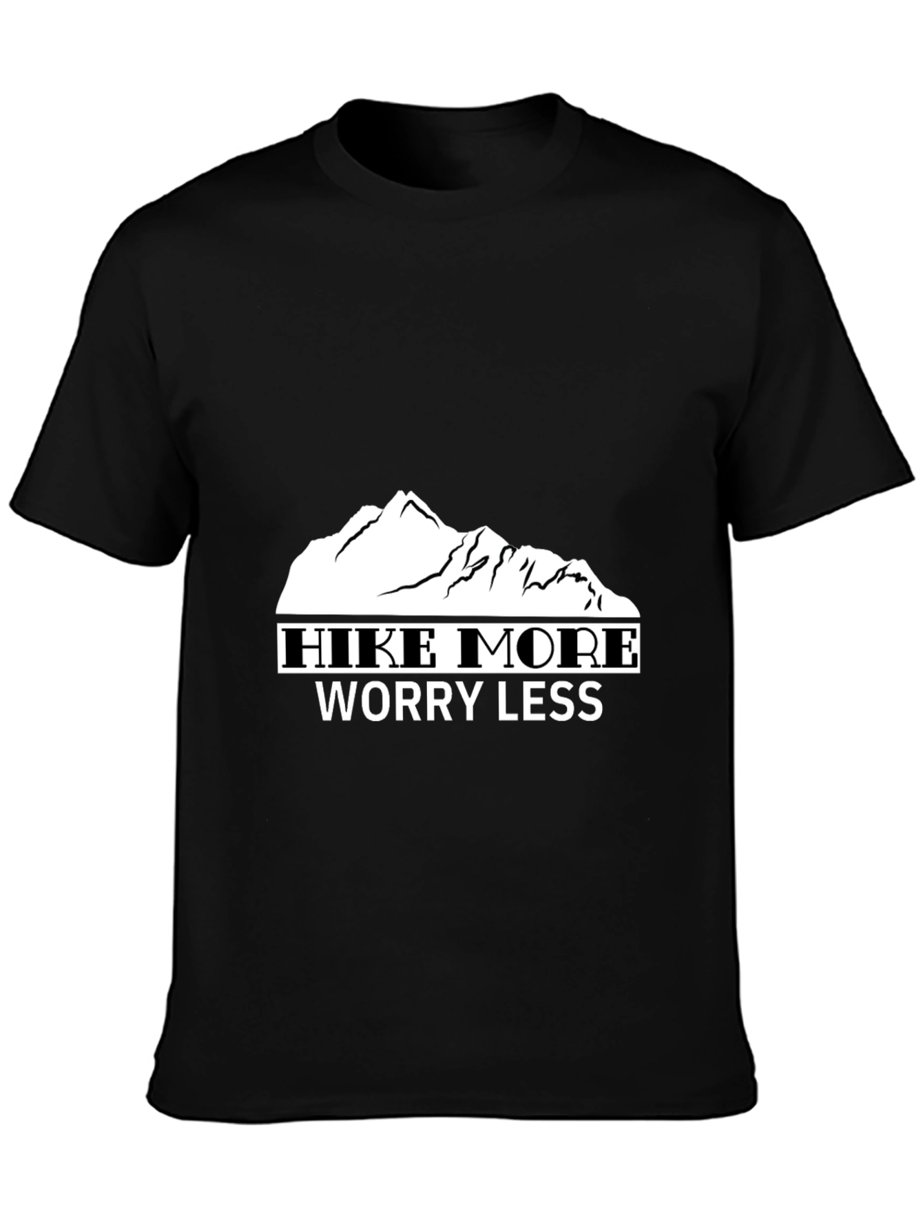 Hike More Worry Less Black T-Shirt