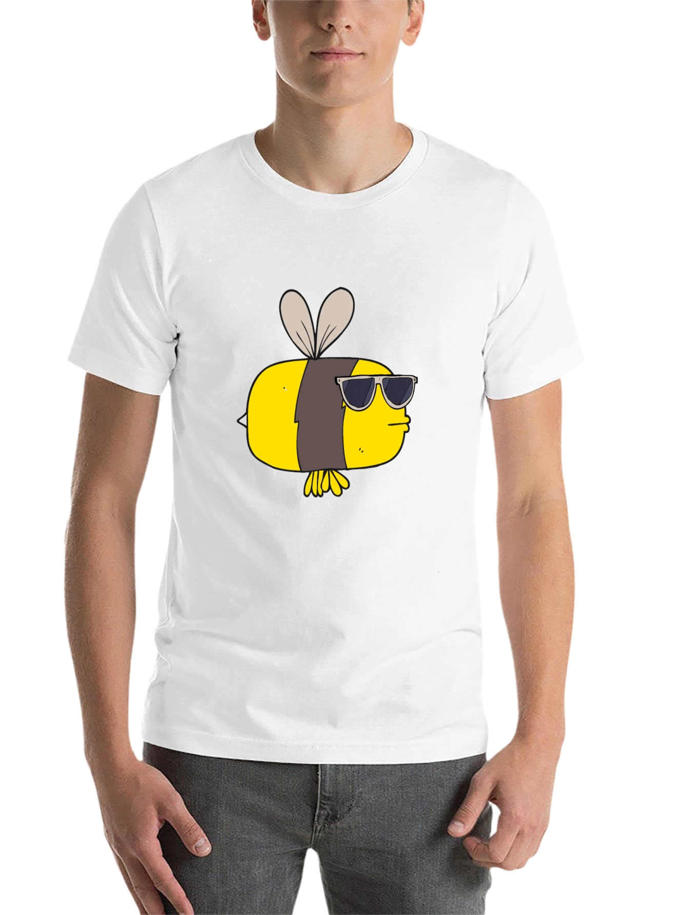Cool Bee Graphic Tee - Black Cotton T-Shirt