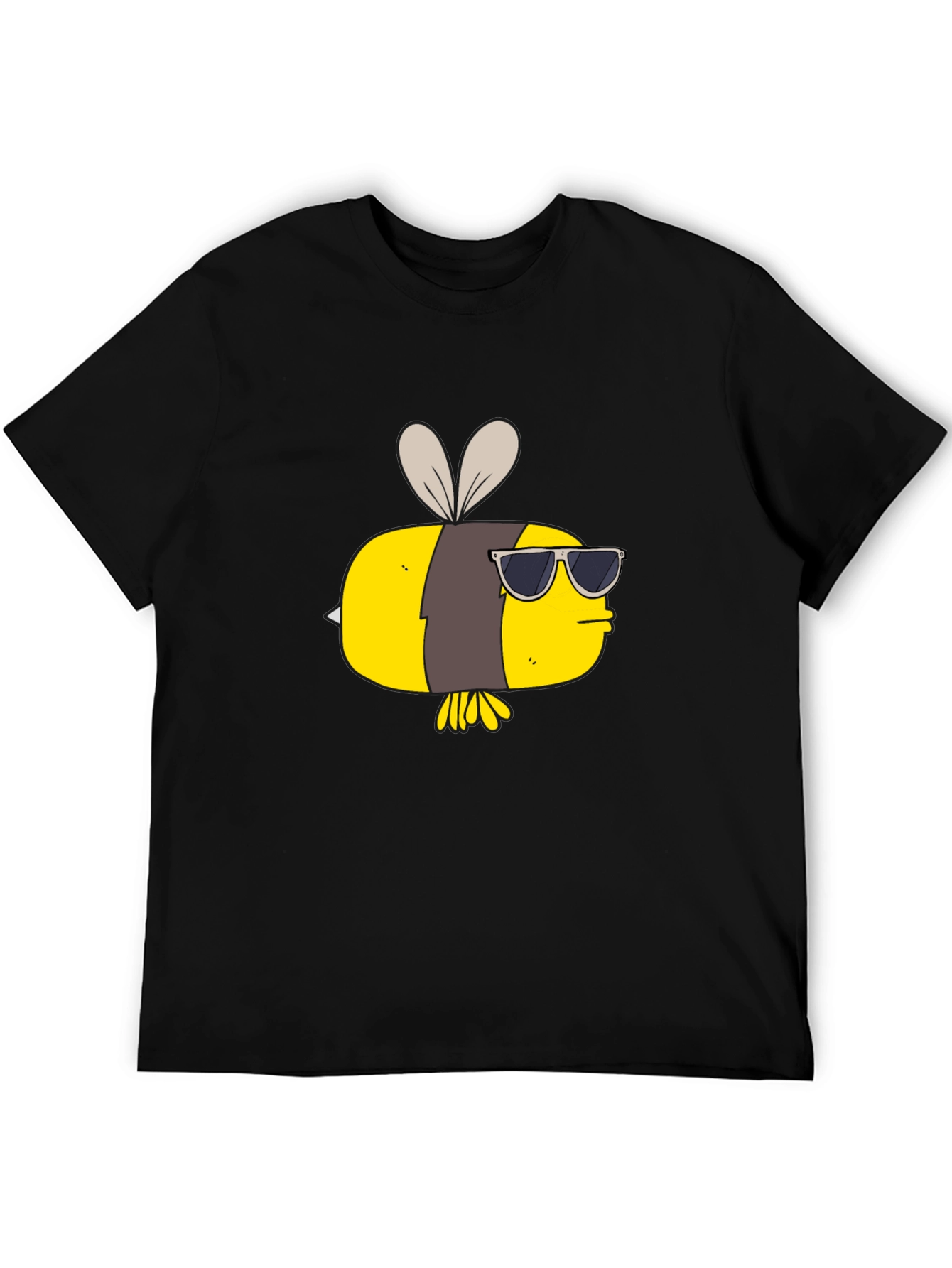 Cool Bee Graphic Tee - Black Cotton T-Shirt