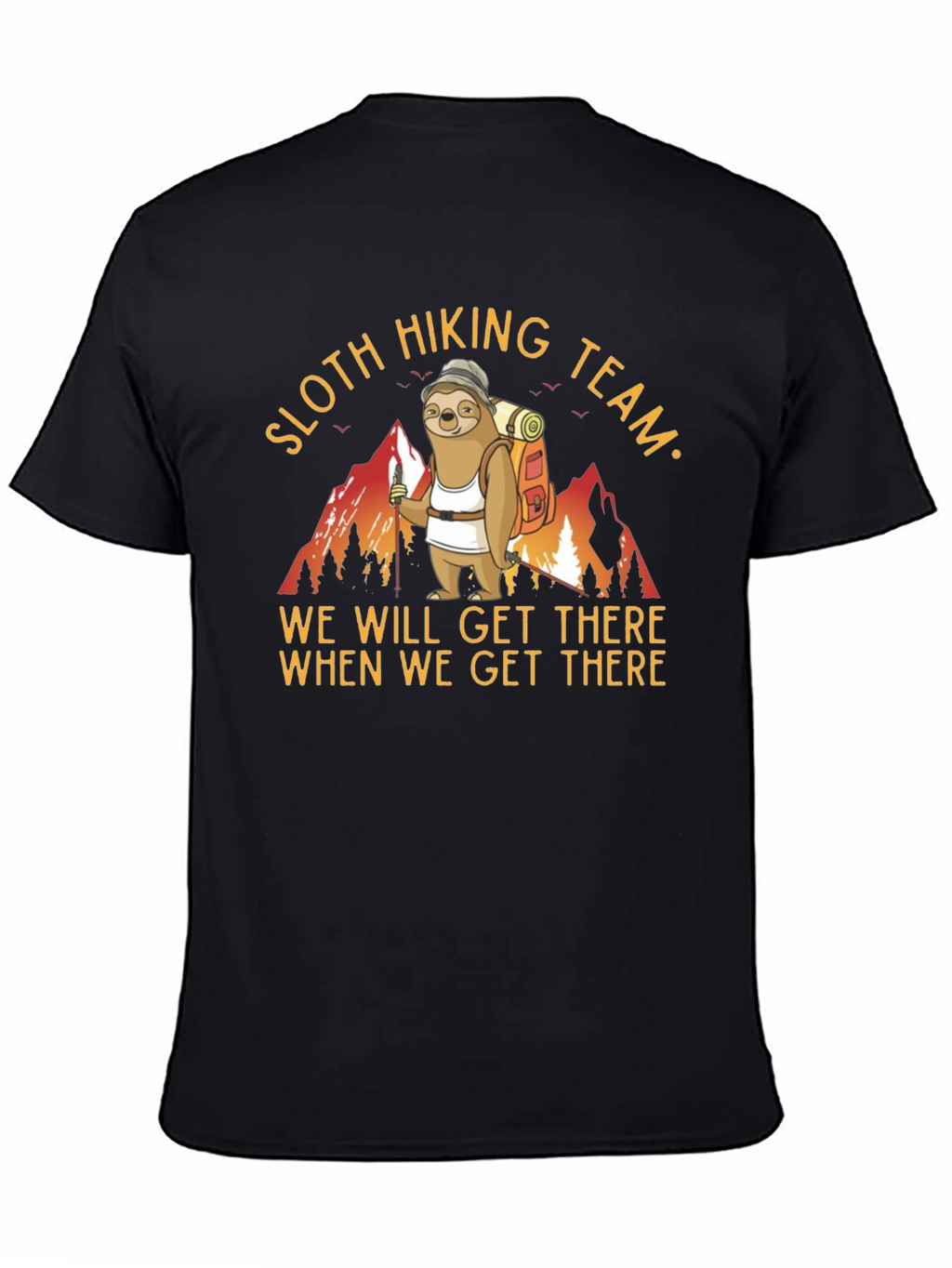 Sloth Hiking Team T-Shirt Funny Animal Tee