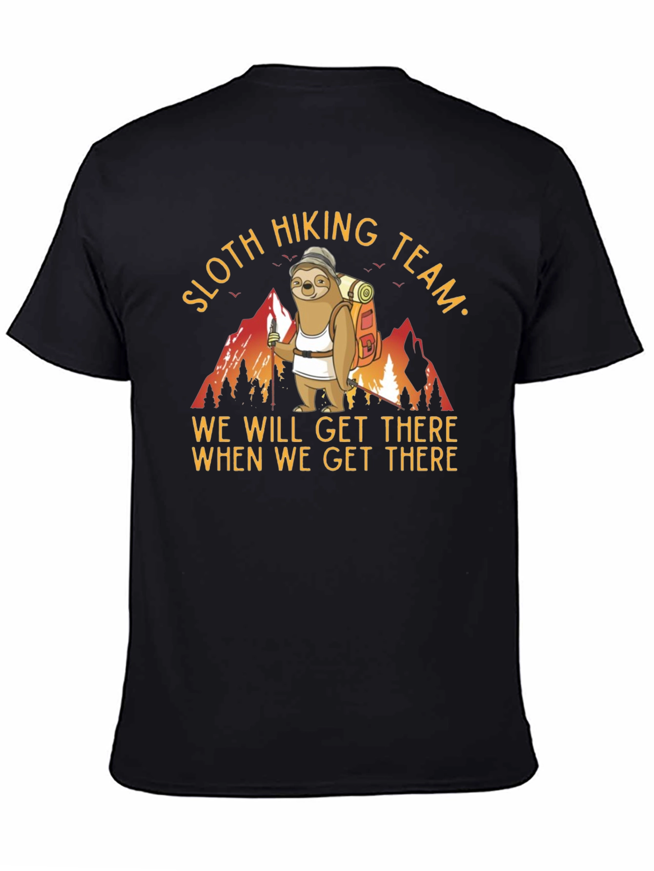 Sloth Hiking Team T-Shirt Funny Animal Tee