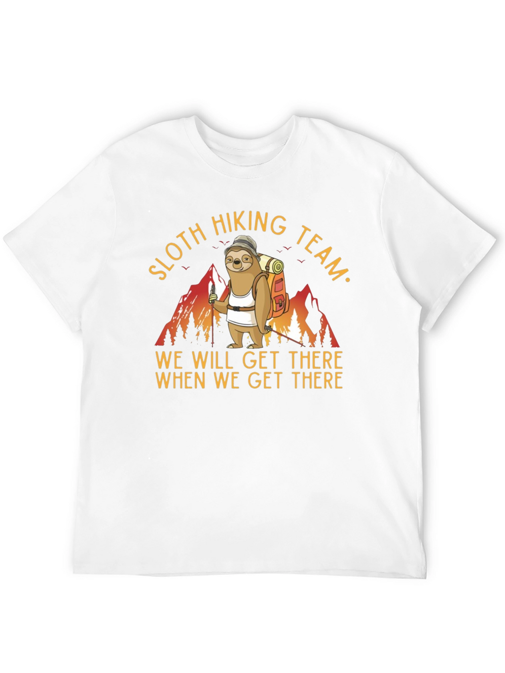 Sloth Hiking Team T-Shirt Funny Animal Tee
