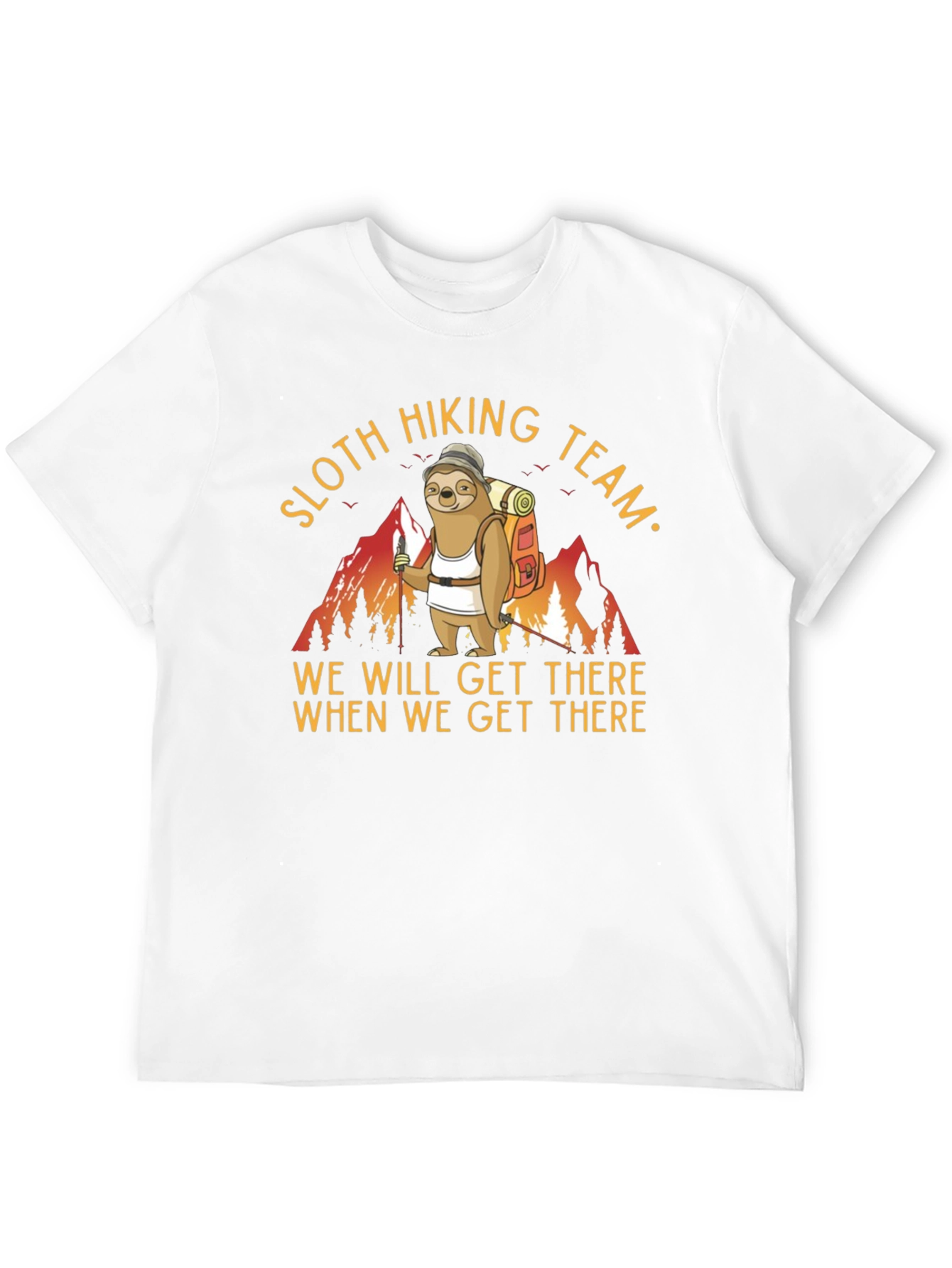 Sloth Hiking Team T-Shirt Funny Animal Tee