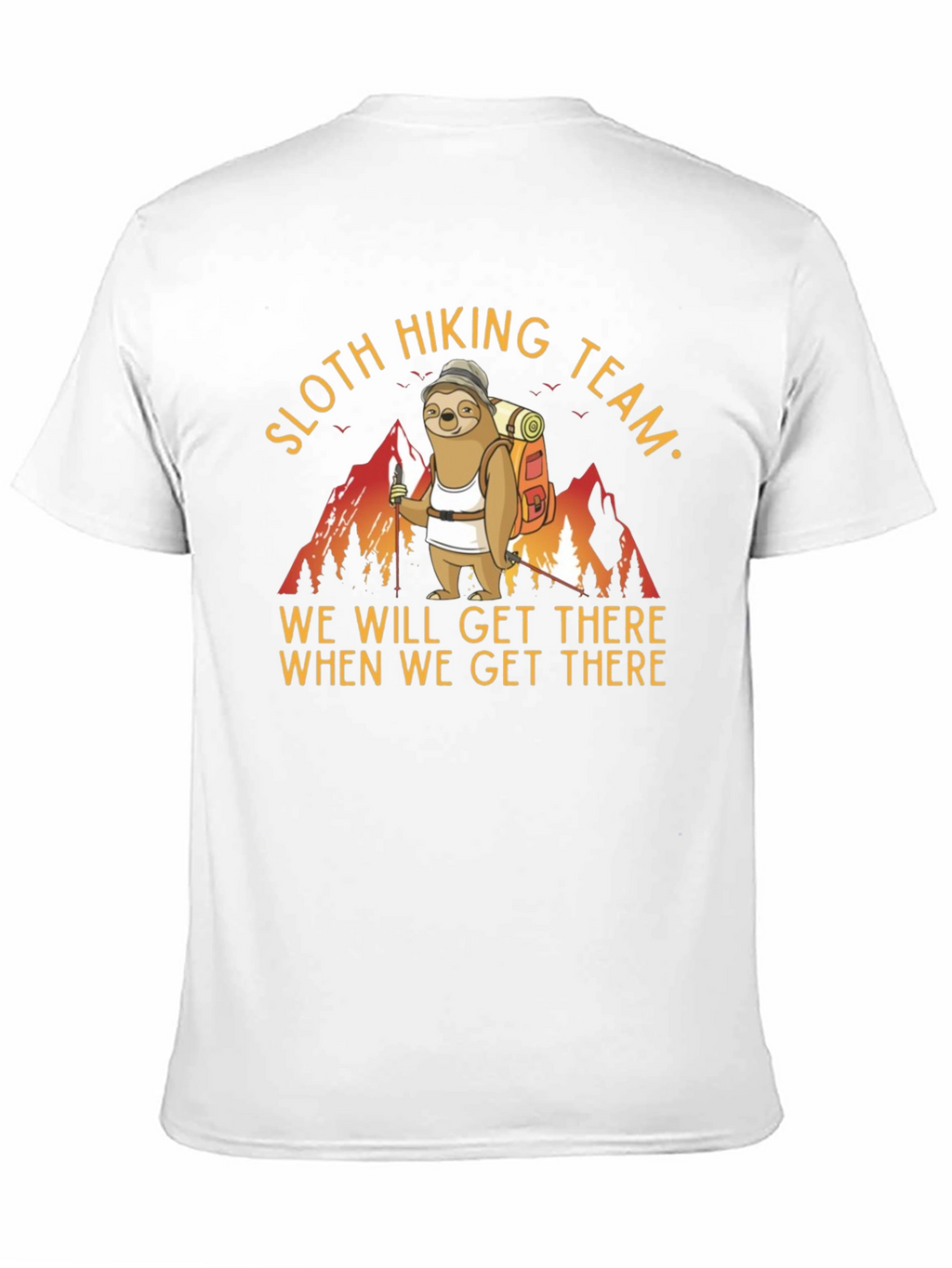 Sloth Hiking Team T-Shirt Funny Animal Tee
