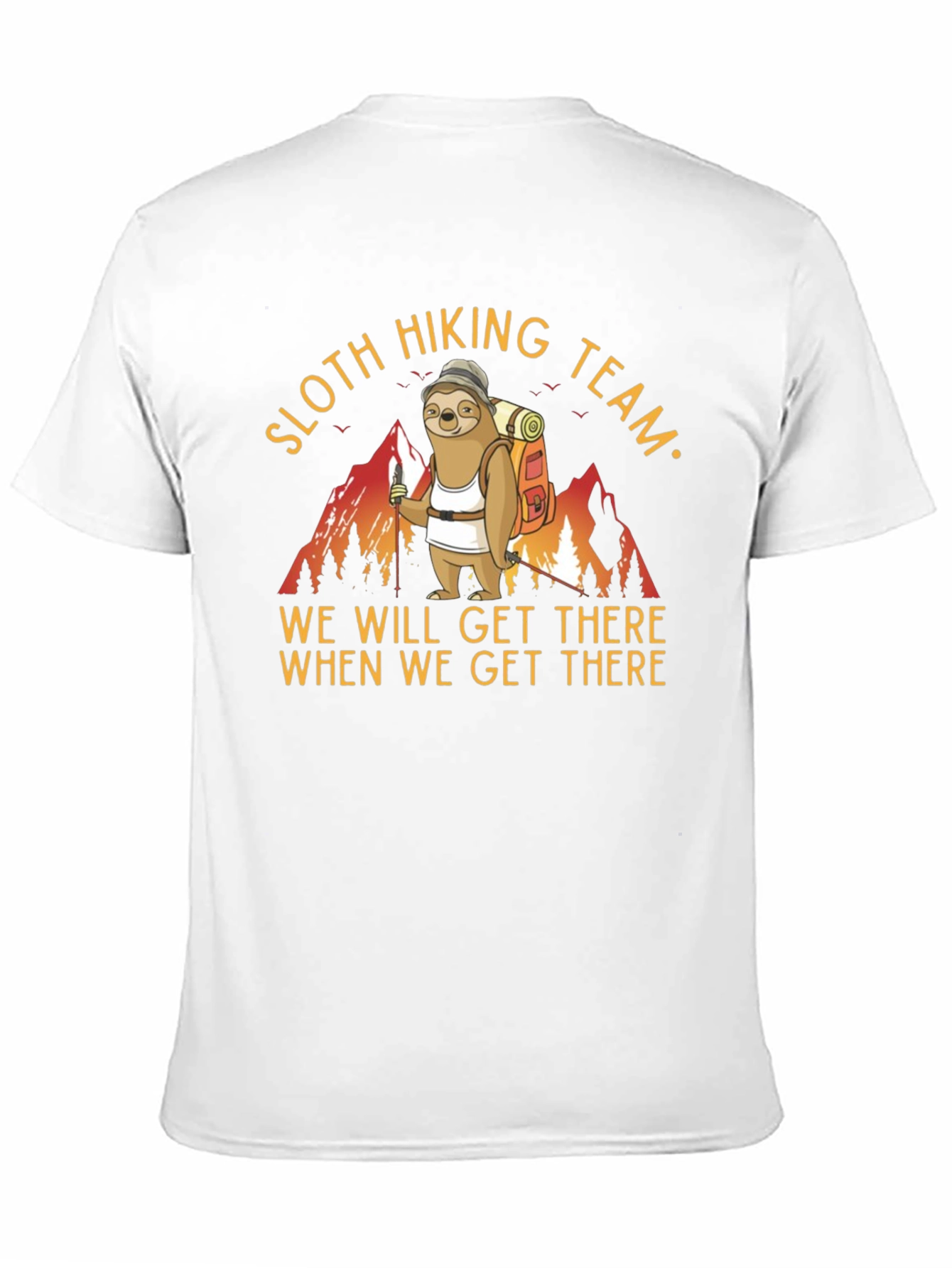 Sloth Hiking Team T-Shirt Funny Animal Tee