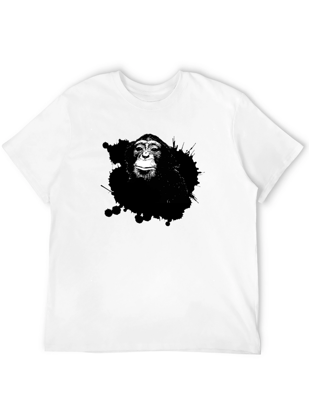Monkey Graphic Tee - Black Cotton T-Shirt