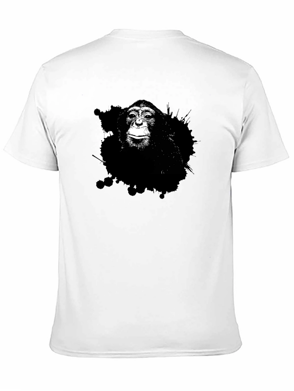 Monkey Graphic Tee - Black Cotton T-Shirt