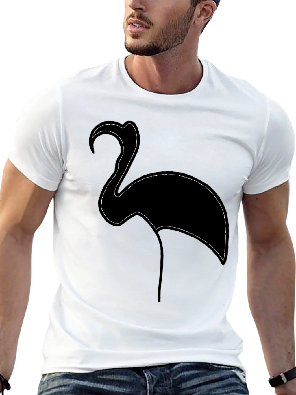 Black Flamingo Graphic T-Shirt for Men