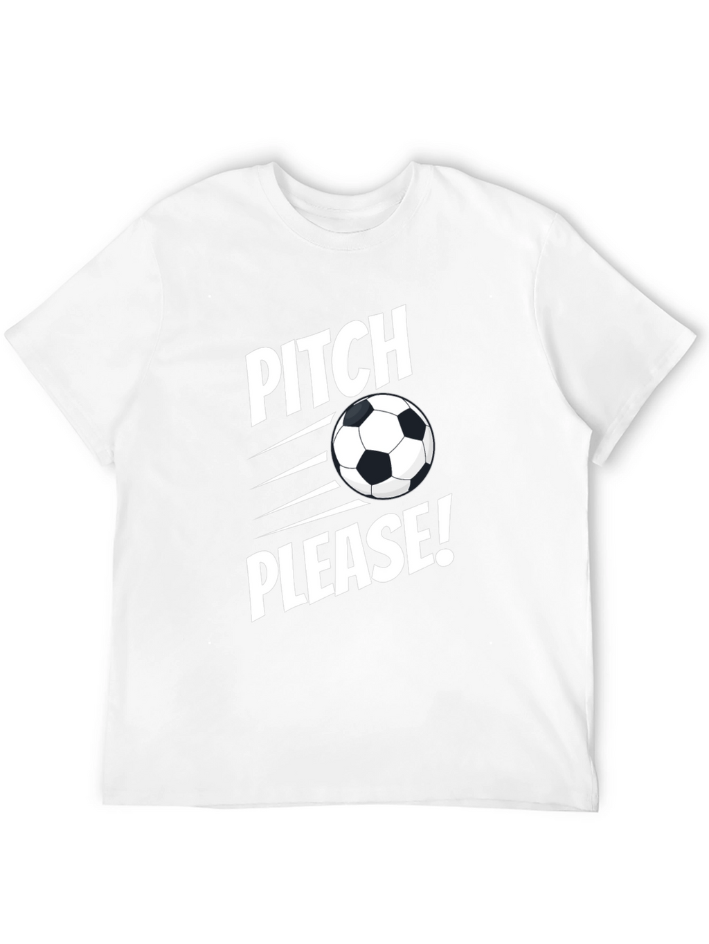Pitch Please Soccer Graphic Tee - Black Cotton Shirt