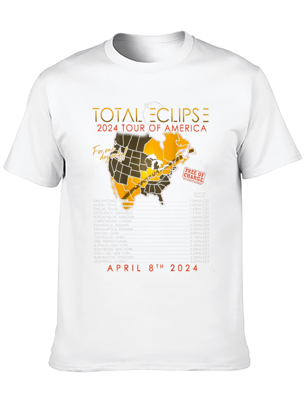 Total Eclipse 2024 Tour T-Shirt