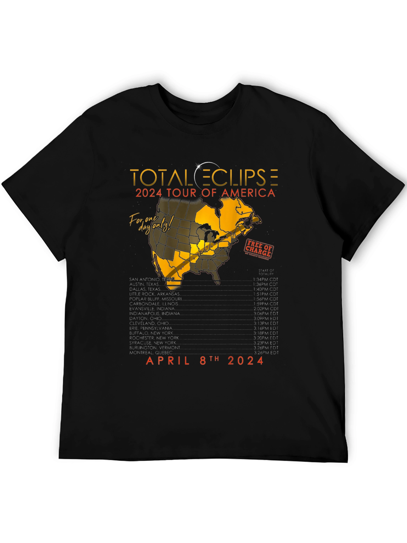 Total Eclipse 2024 Tour T-Shirt