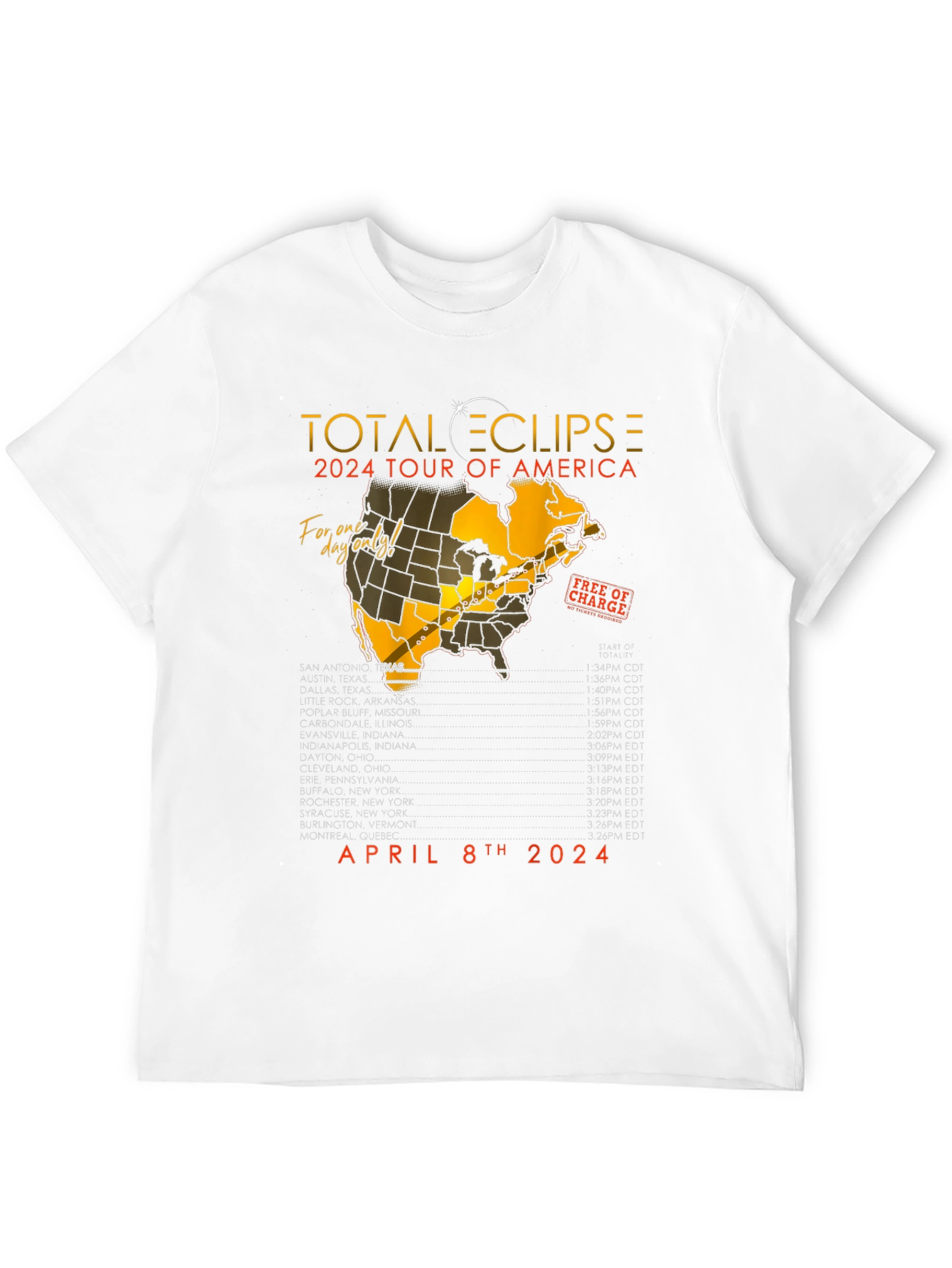 Total Eclipse 2024 Tour T-Shirt