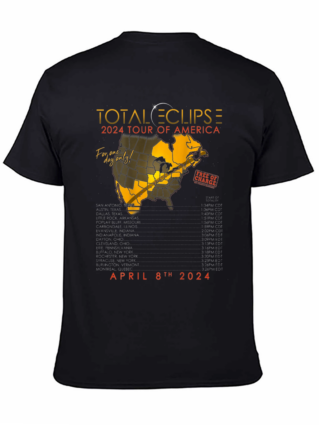 Total Eclipse 2024 Tour T-Shirt