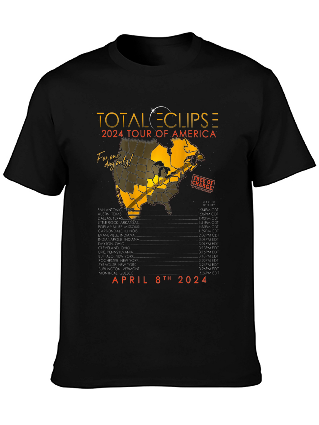 Total Eclipse 2024 Tour T-Shirt