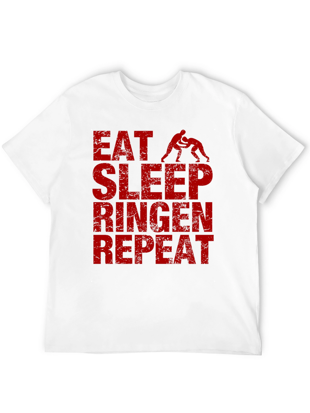 Eat Sleep Ringen Repeat Black T-Shirt