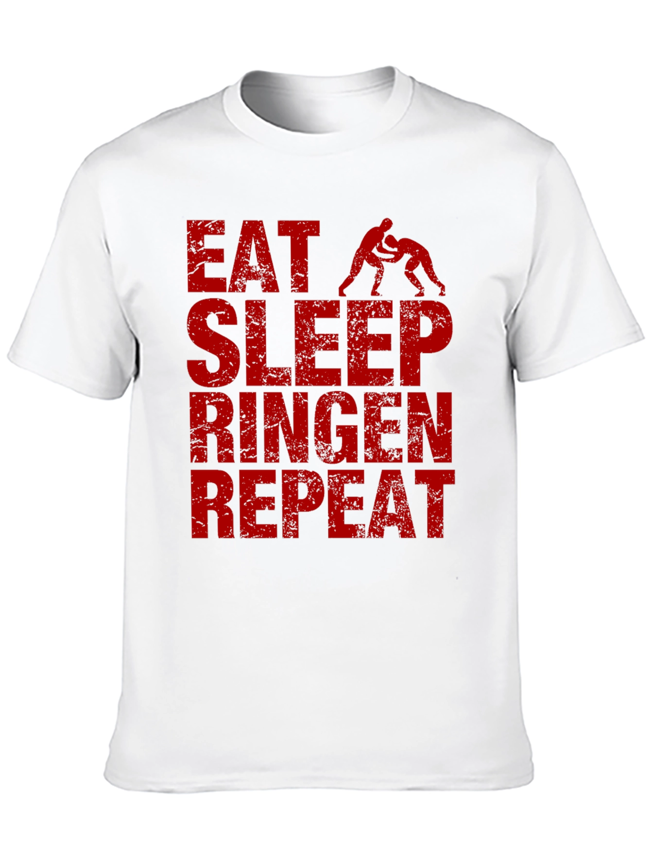 Eat Sleep Ringen Repeat Black T-Shirt