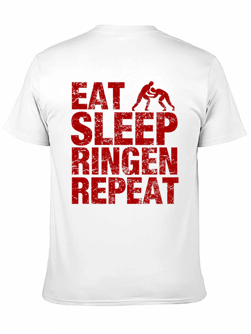 Eat Sleep Ringen Repeat Black T-Shirt