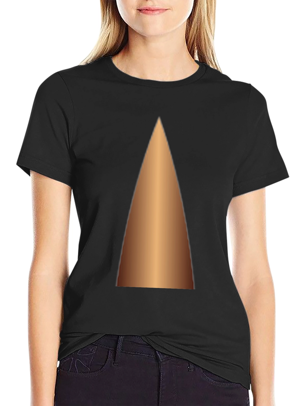 Gradient Cone Graphic Tee - Modern Casual Style
