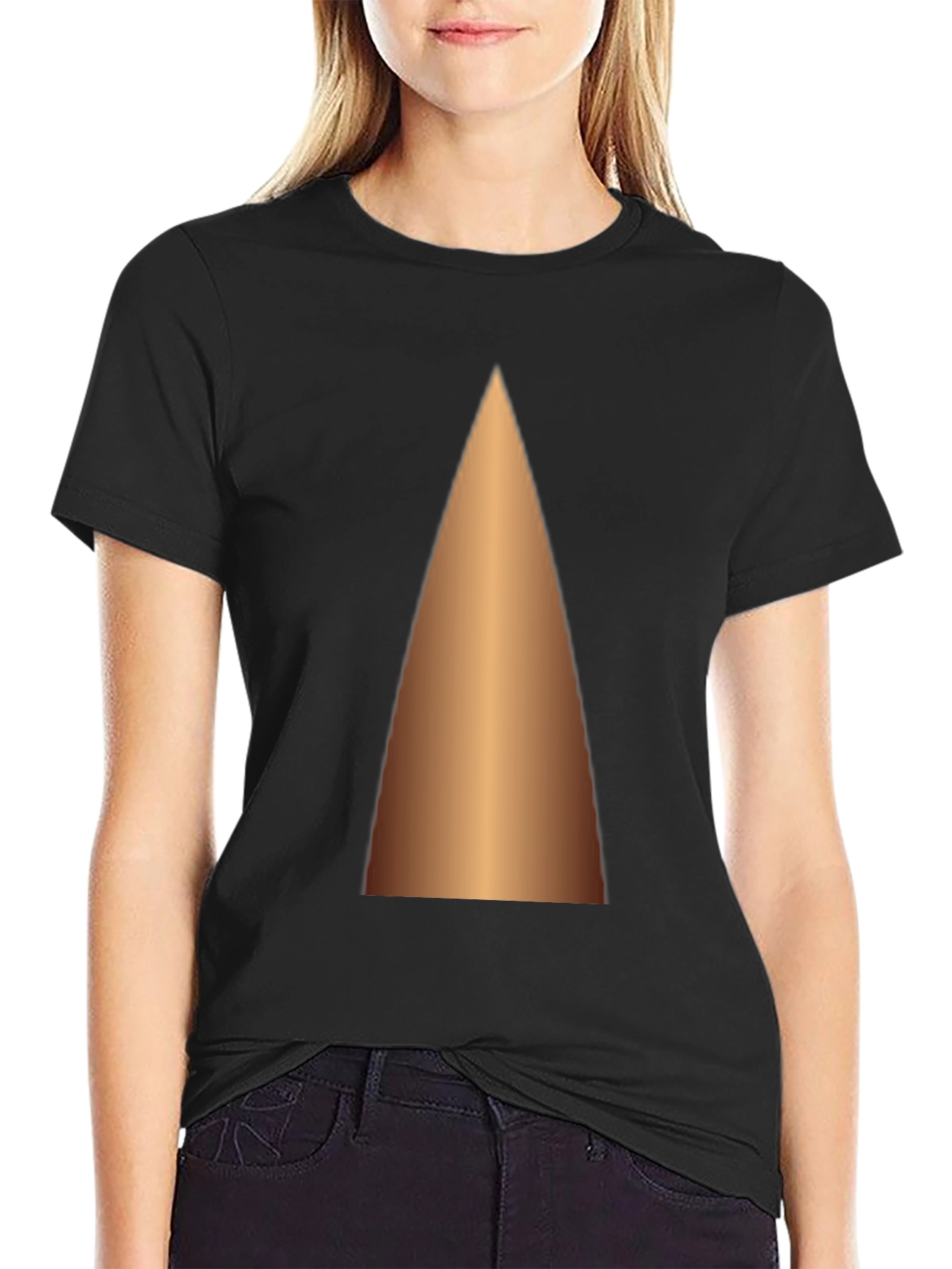 Gradient Cone Graphic Tee - Modern Casual Style
