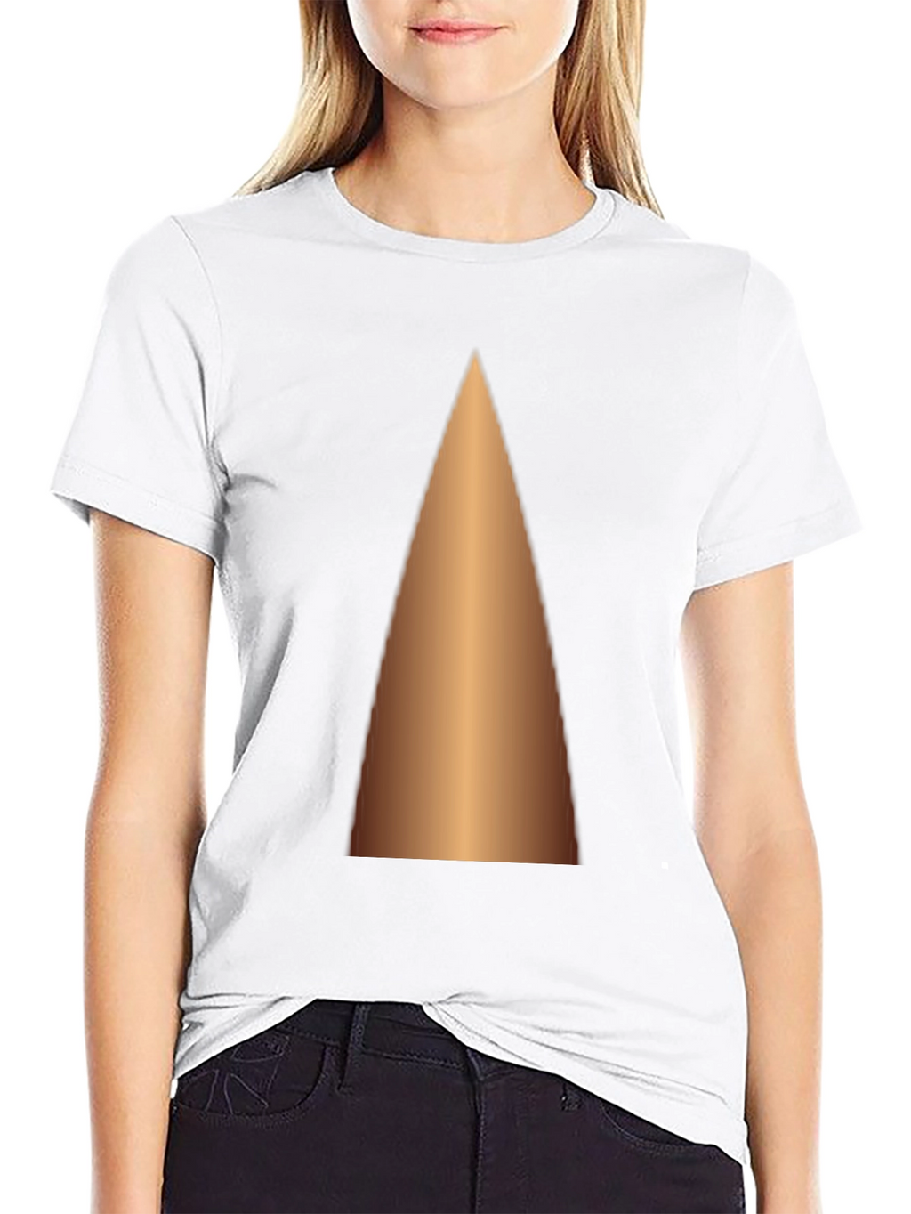 Gradient Cone Graphic Tee - Modern Casual Style