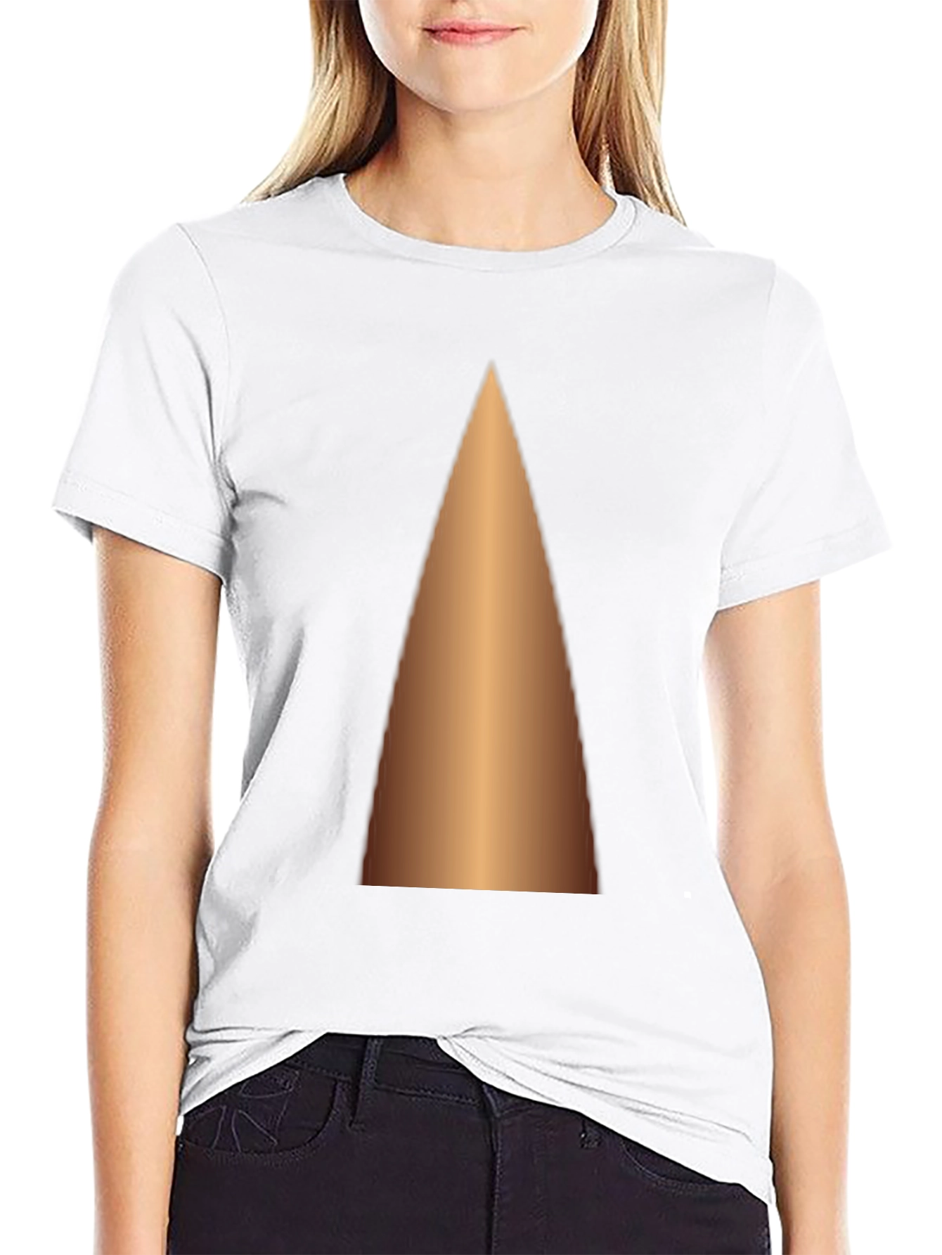 Gradient Cone Graphic Tee - Modern Casual Style