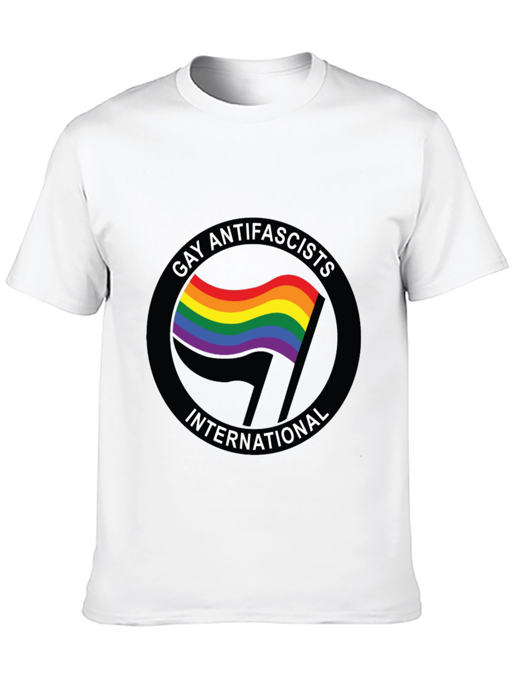 Gay Antifascists International Black T-Shirt