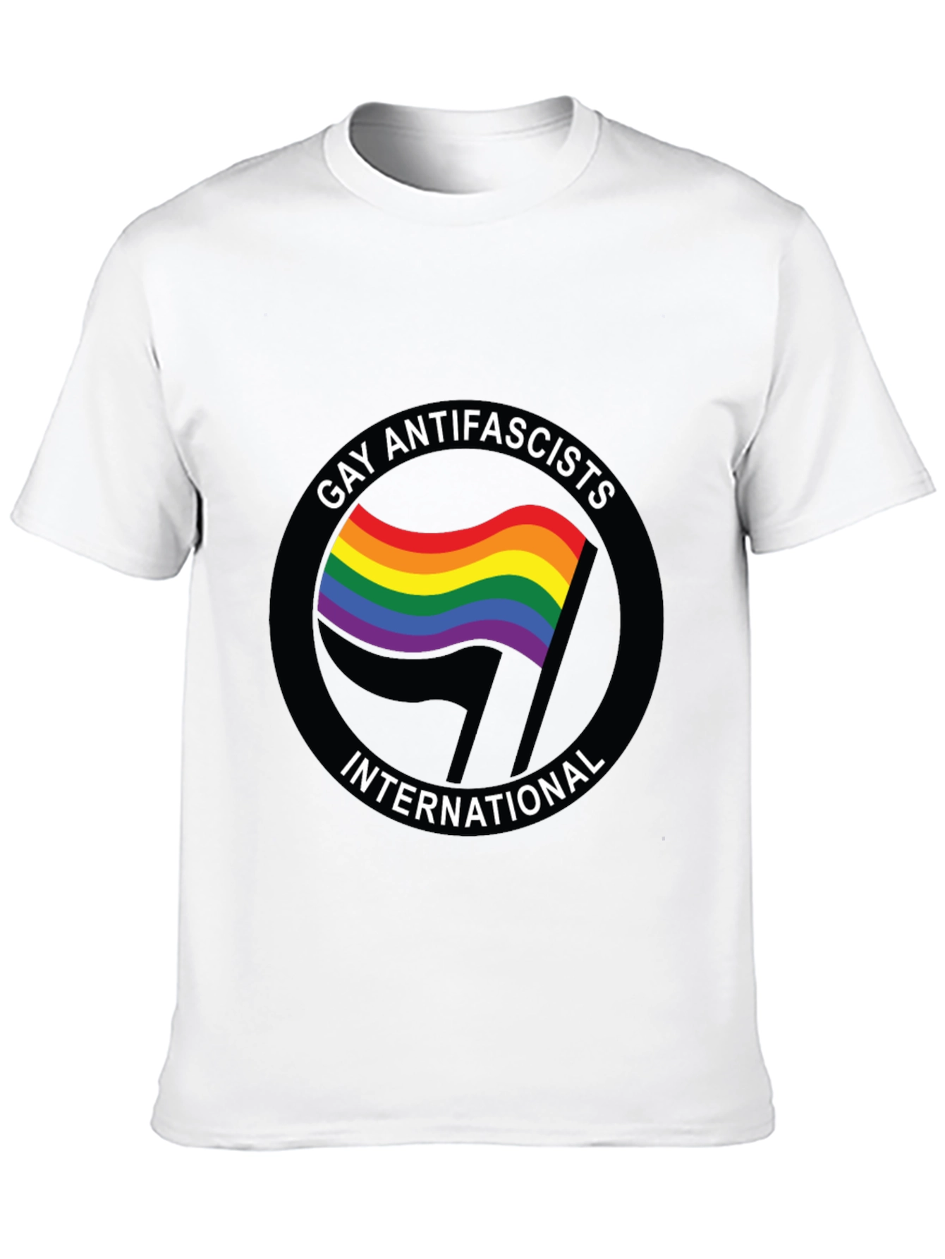 Gay Antifascists International Black T-Shirt