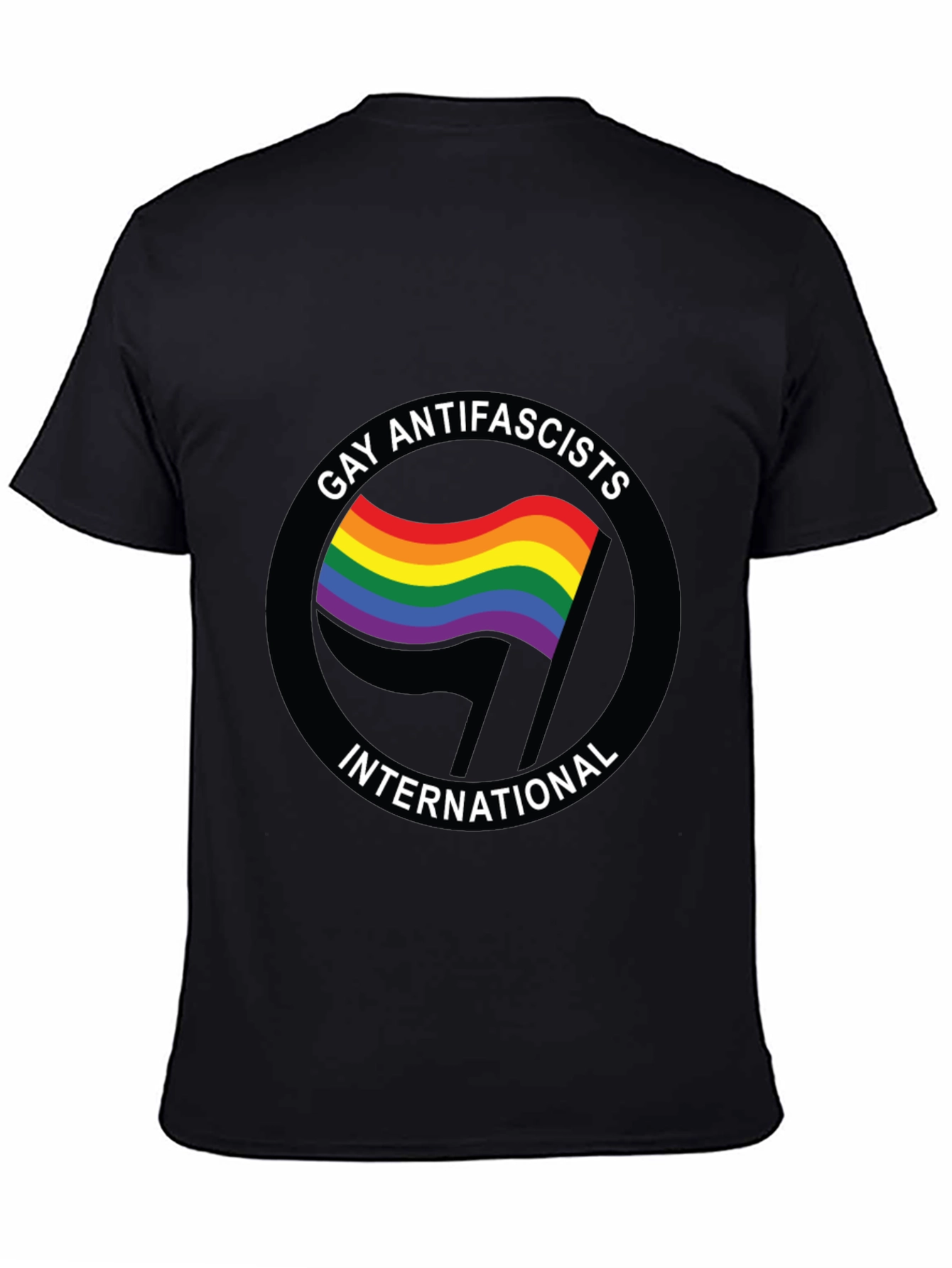 Gay Antifascists International Black T-Shirt