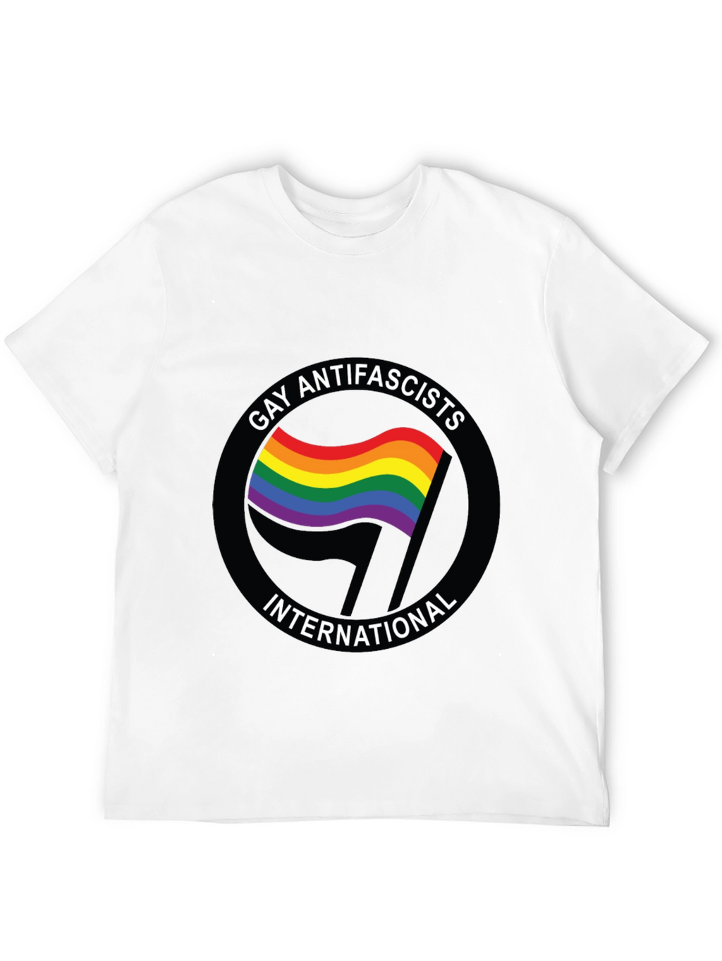 Gay Antifascists International Black T-Shirt