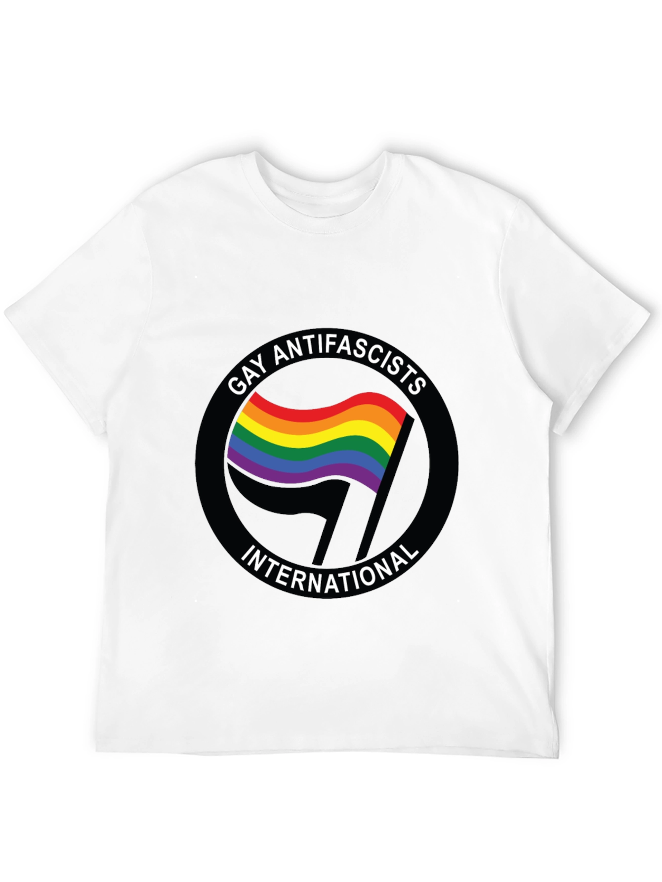 Gay Antifascists International Black T-Shirt