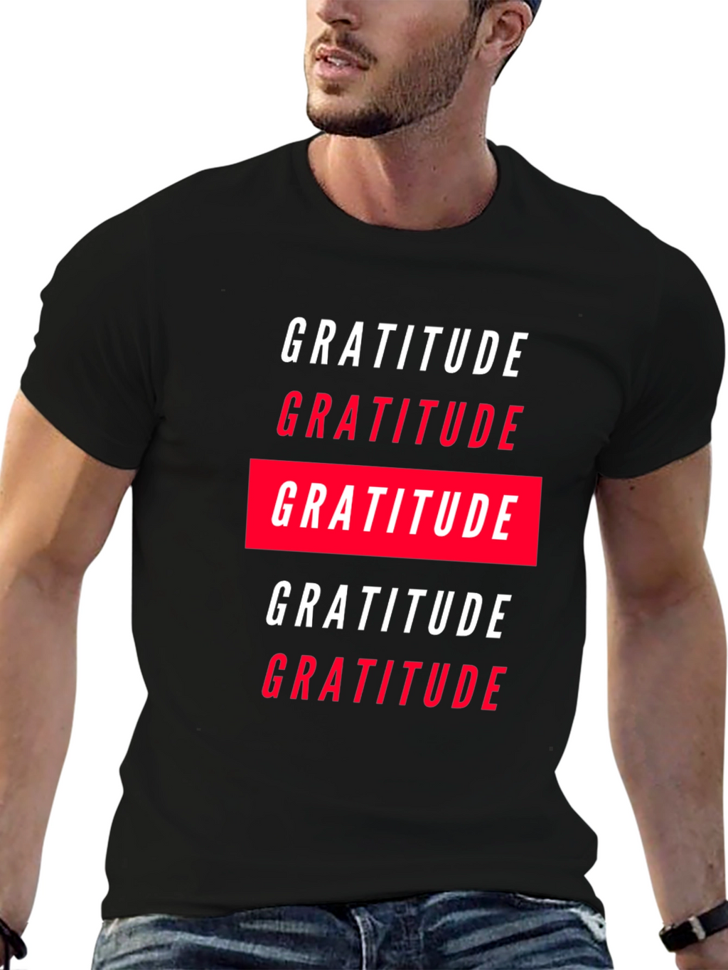 Gratitude Graphic Tee - Black