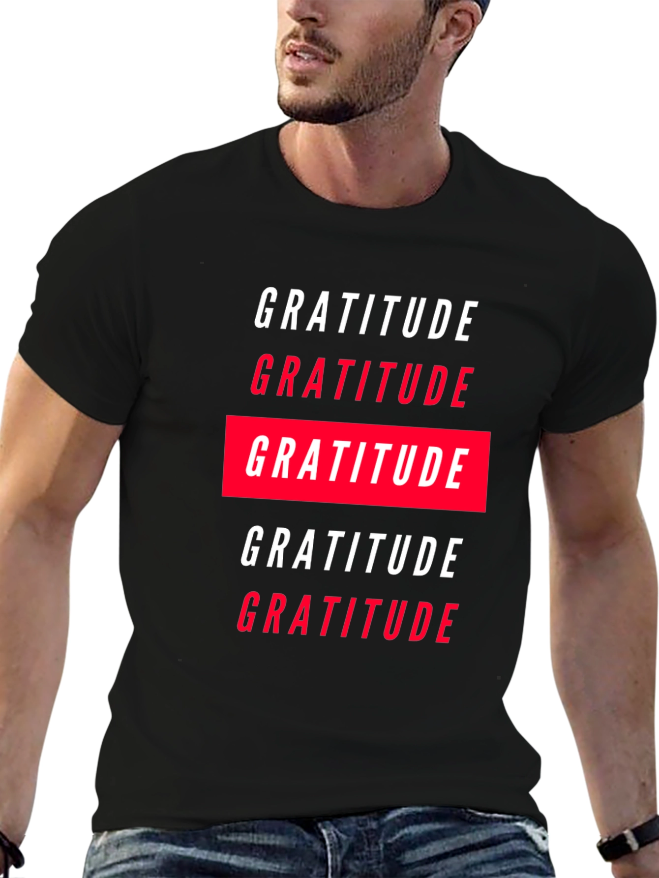 Gratitude Graphic Tee - Black