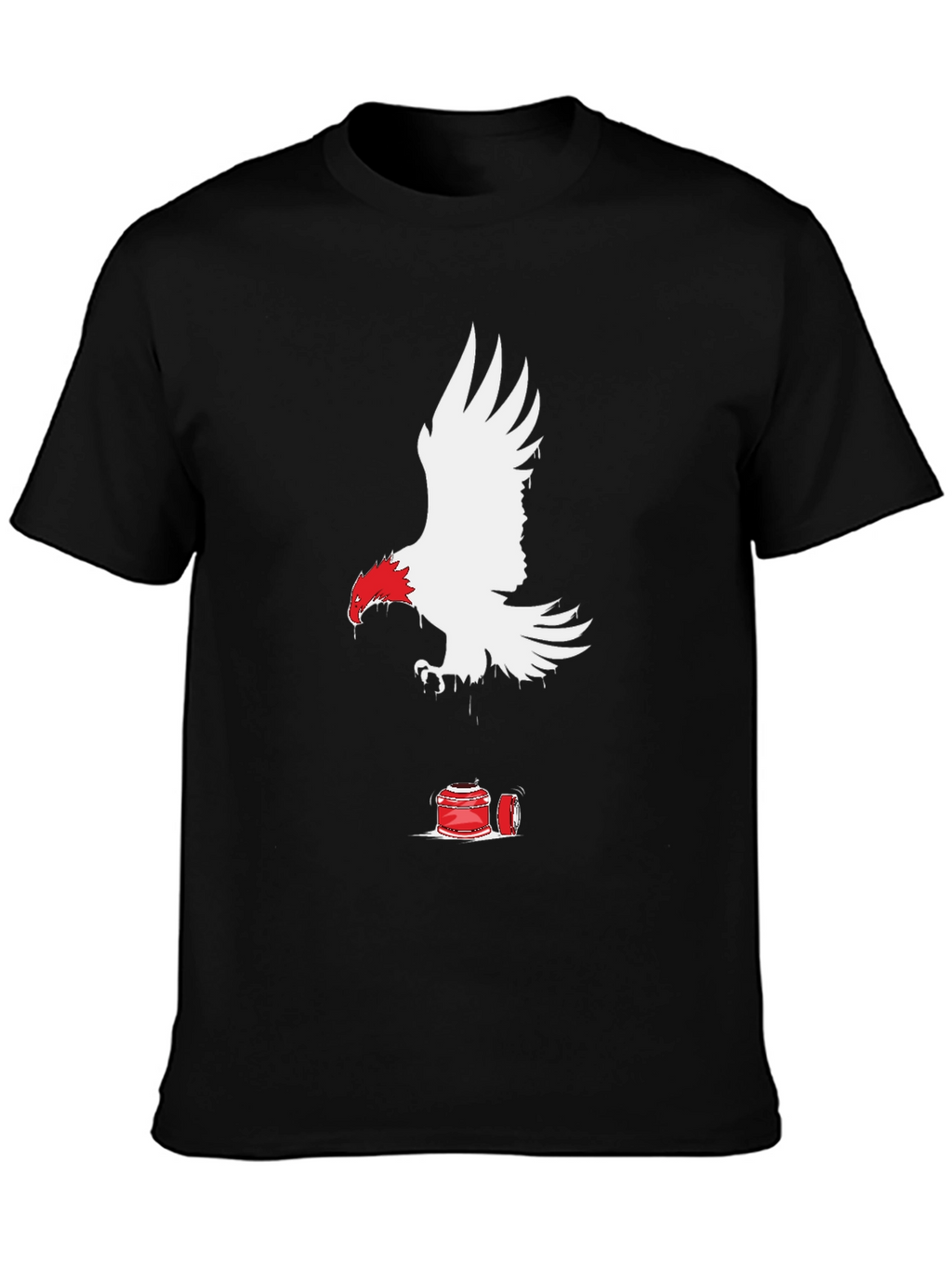 Eagle & Paint Splatter Graphic T-Shirt