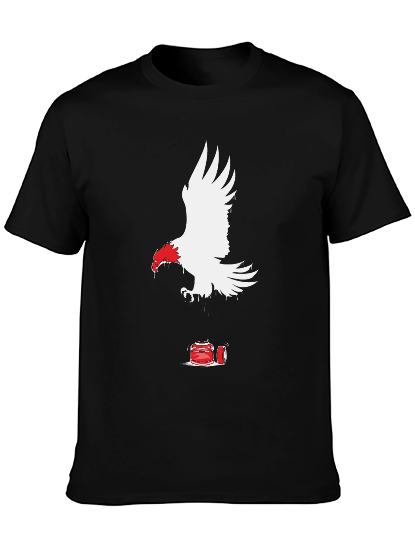 Eagle & Paint Splatter Graphic T-Shirt