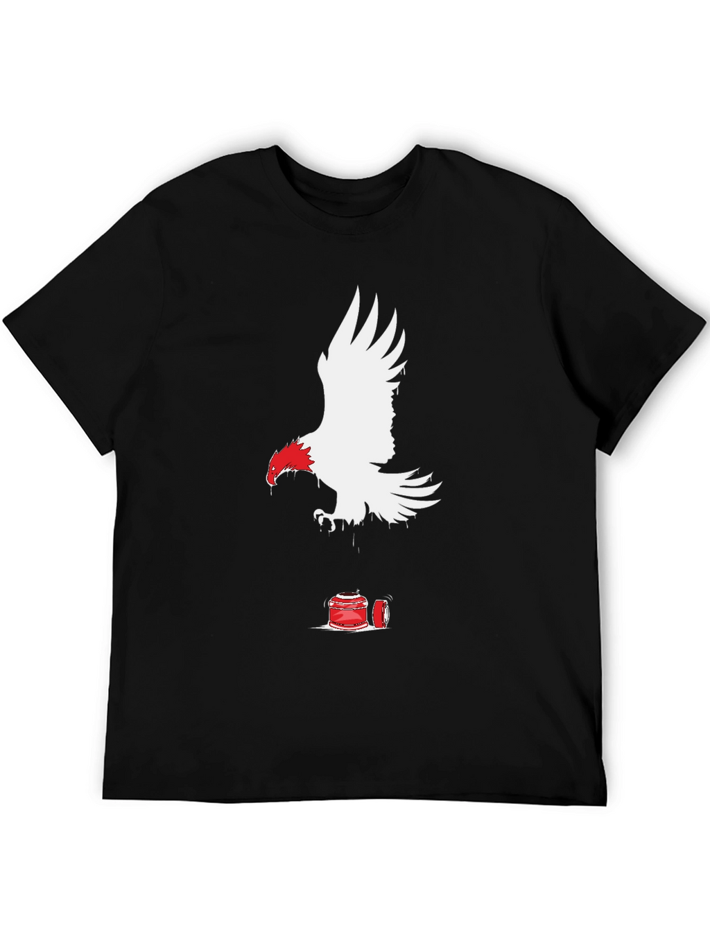 Eagle & Paint Splatter Graphic T-Shirt