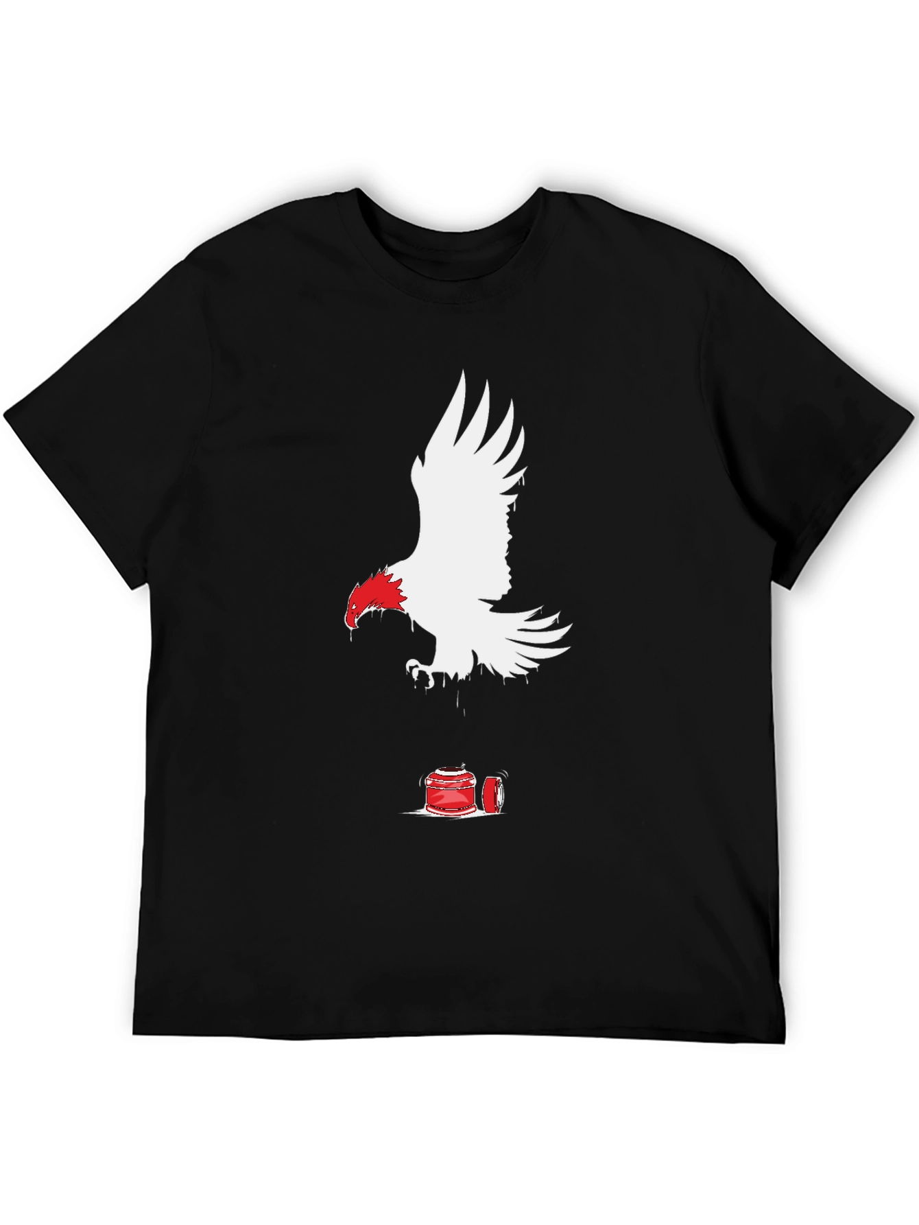 Eagle & Paint Splatter Graphic T-Shirt