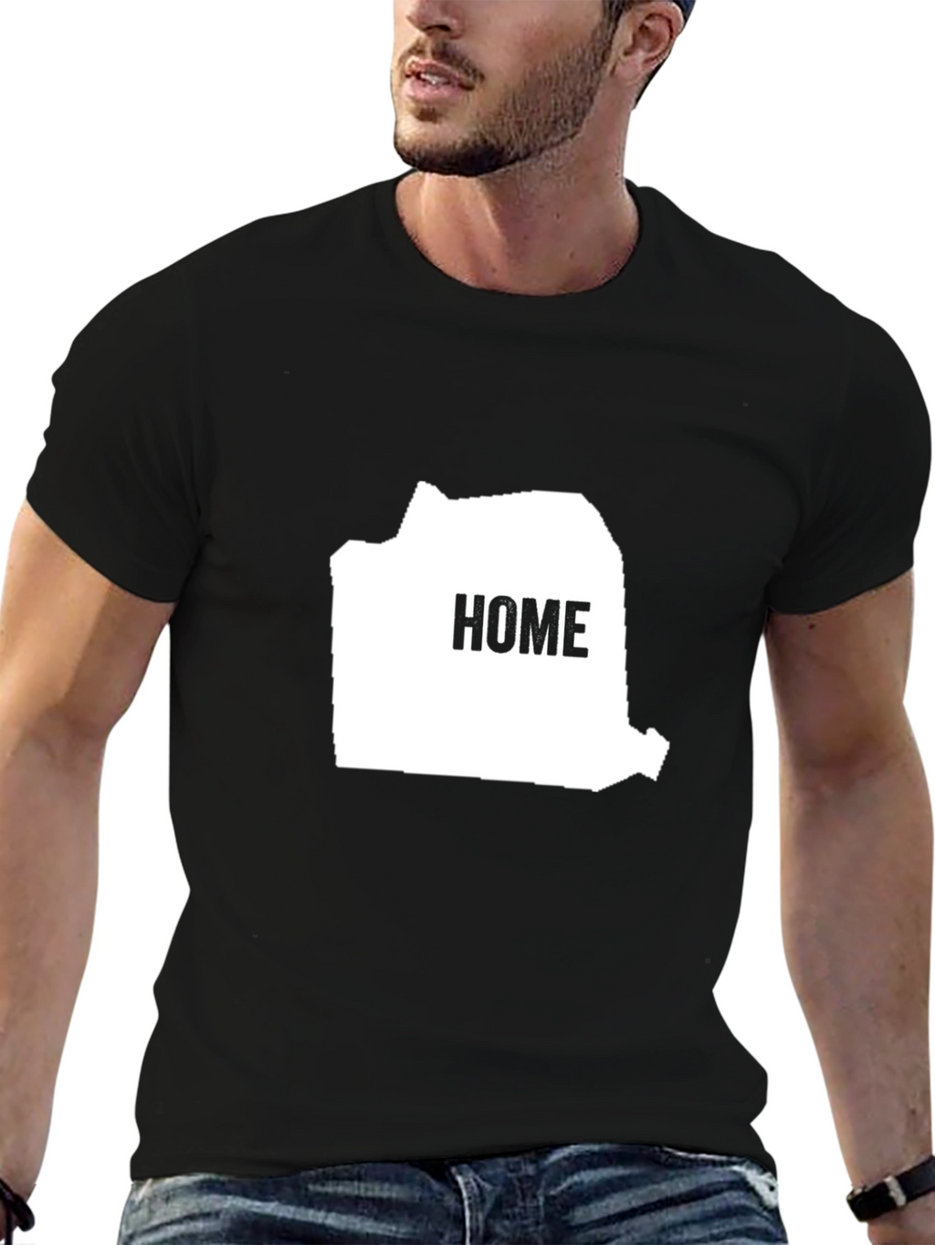 Romania Home Graphic Tee - Black Cotton T-Shirt